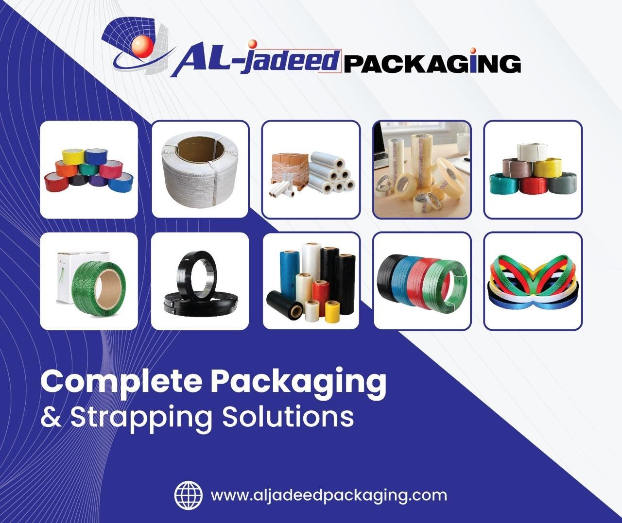 Al Jadeed Packaging — complete packaging and strapping solutions product range
